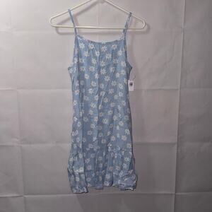 Old navy Sleeveless Ruffled-Hem floral Dress girls size XL (14-16) NWT